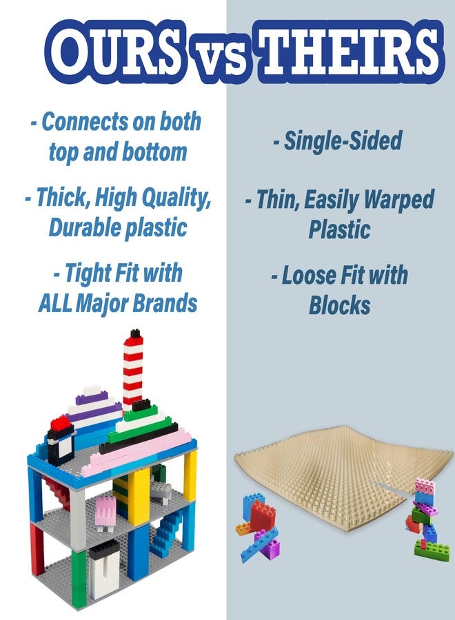 أس سي أس دايركت قواعد بناء كلاسيكية - مجموعة من 10 قواعد بناء زرقاء مقاس 5 بوصات × 5 بوصات - متوافقة مع جميع العلامات التجارية الكبرى - مثالية لطاولات الأنشطة وتعليم العلوم والتكنولوجيا والهندسة والرياضيات - هدية رائعة للأطفال في موسم الأعياد - Image 5